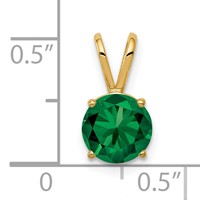 14K 7mm Yellow Gold Round Mount St. Helens Pendant view 2