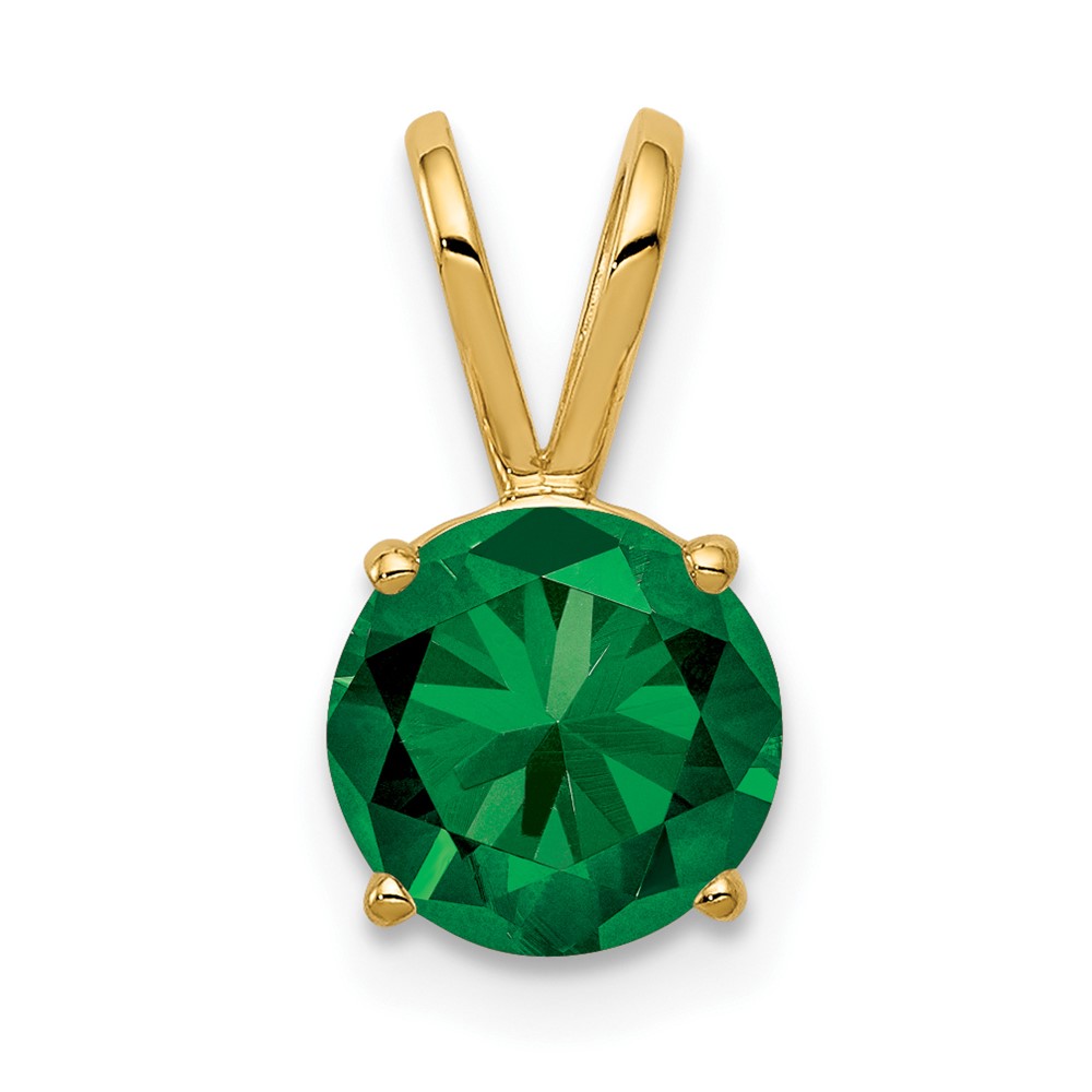 14K 7mm Yellow Gold Round Mount St. Helens Pendant