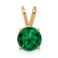 14K 7mm Yellow Gold Round Mount St. Helens Pendant view 1