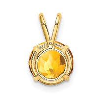14K 8mm Round Citrine Pendant view 3