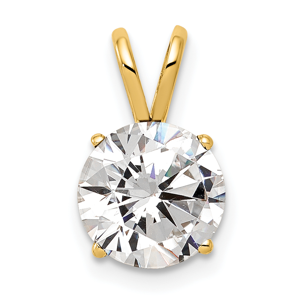14k 8mm Cubic Zirconia pendant (XP418CZ)