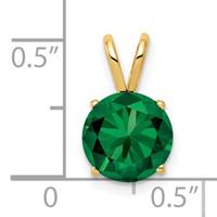 14K 8mm Yellow Gold Round Mount St. Helens Pendant view 2