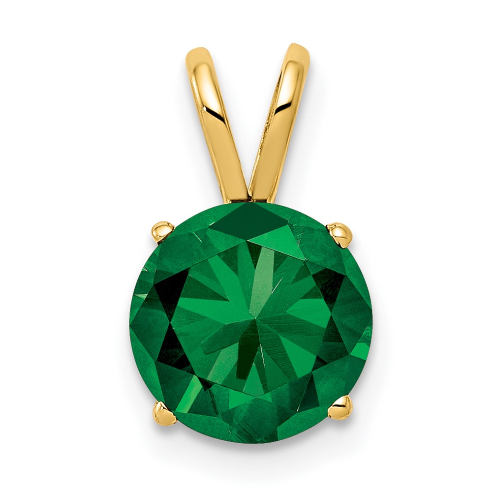 14K 8mm Yellow Gold Round Mount St. Helens Pendant