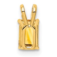 14K Yellow Gold 6x 4mm Emerald-cut Citrine Pendant view 4