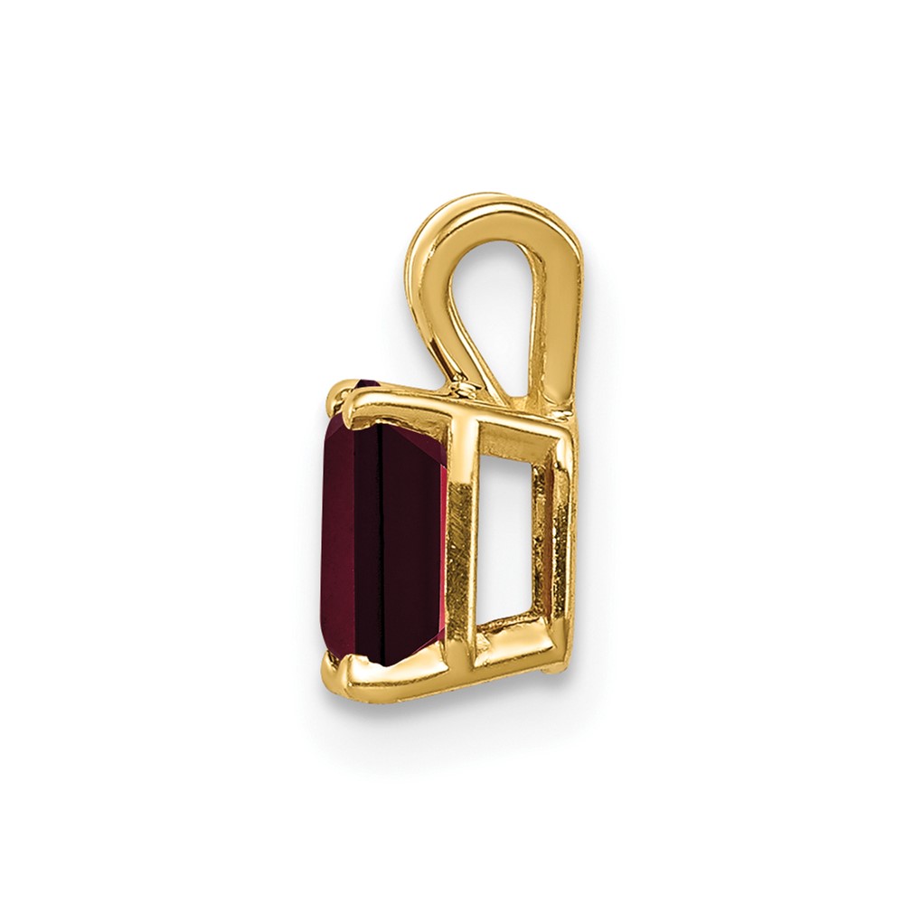 14k 6x4mm Emerald Cut Garnet pendant (XP419GA)
