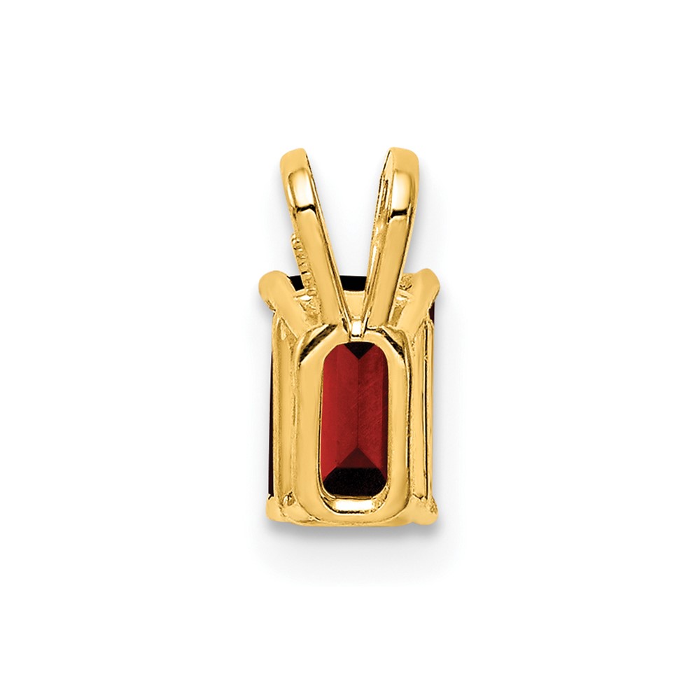 14k 6x4mm Emerald Cut Garnet pendant (XP419GA)