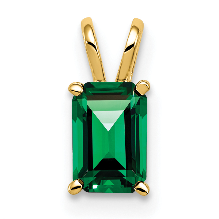 14k 6x4mm Emerald Cut Mount St. Helens pendant (XP419MS)