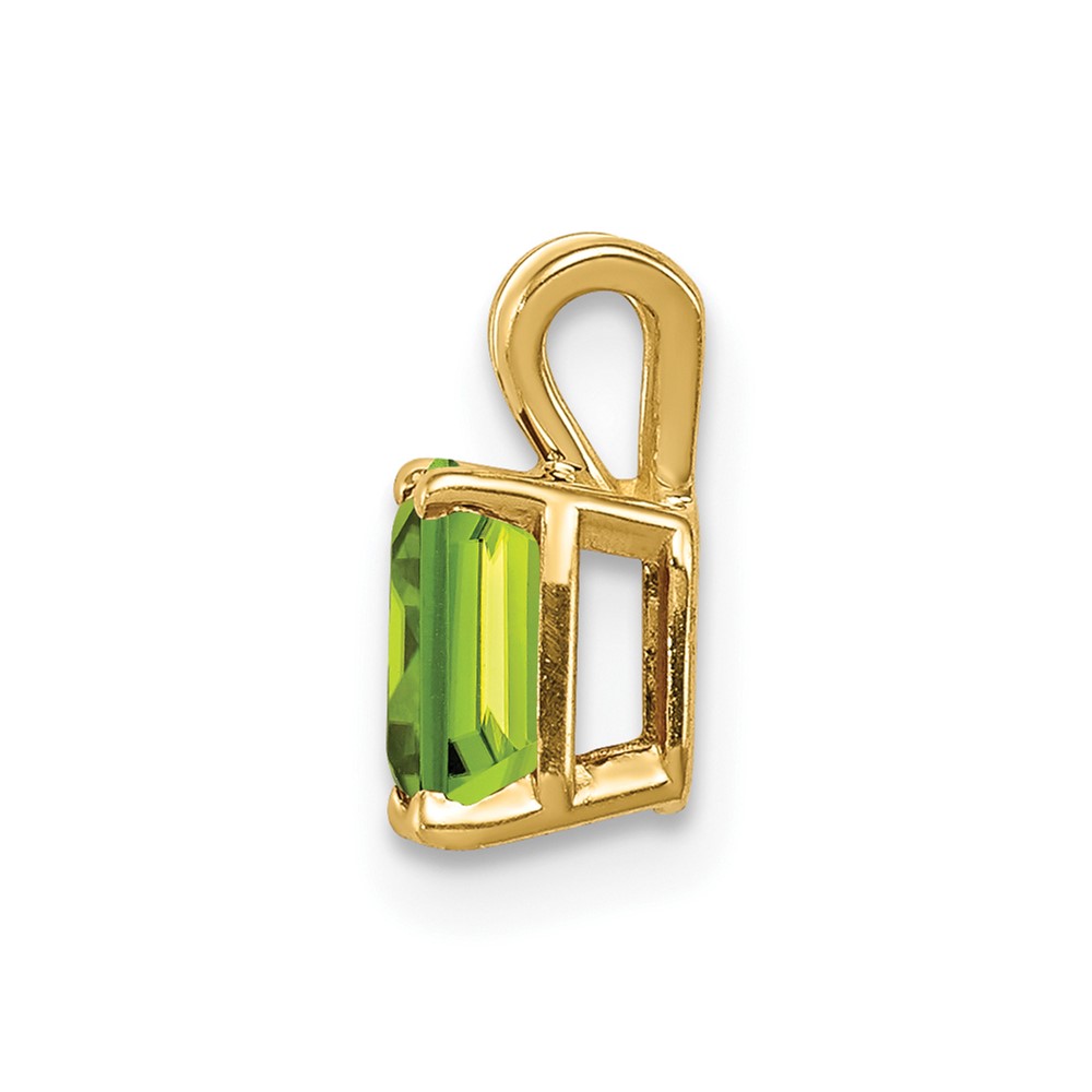 14k 6x4mm Emerald Cut Peridot pendant (XP419PE)