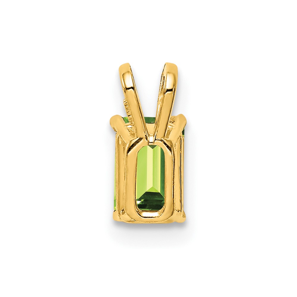 14k 6x4mm Emerald Cut Peridot pendant (XP419PE)
