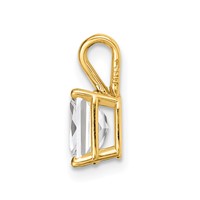 14K 7x5mm Emerald-cut Cubic Zirconia Pendant view 2
