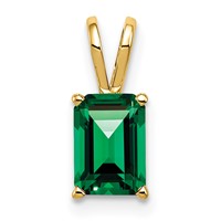14K 8x6mm Emerald-cut Mount St. Helens Pendant view 1