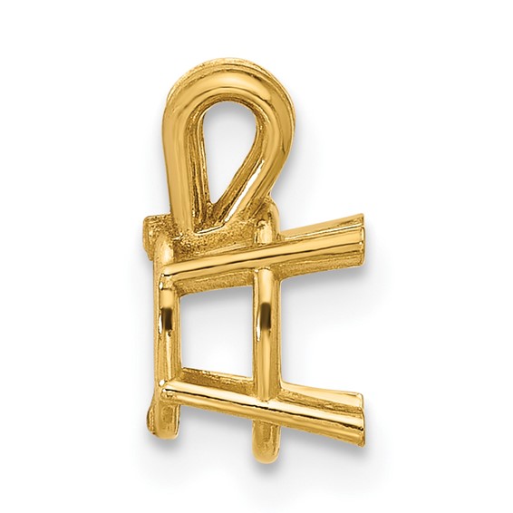 14k 7x5mm Oval Stone Pendant Mounting