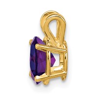 14K 7x5mm Oval Amethyst Pendant view 2