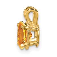 14K Yellow Gold 7x5mm Oval Citrine Pendant view 2