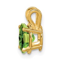 14K Yellow Gold 7x 5mm Oval Peridot Pendant view 2