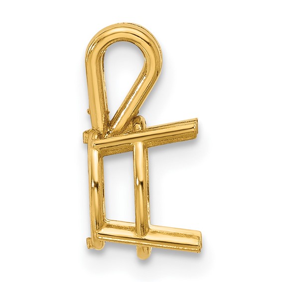 14k 8x6mm Oval Stone Pendant Mounting