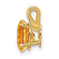 14K Yellow Gold 8x6mm Oval Citrine Pendant view 2