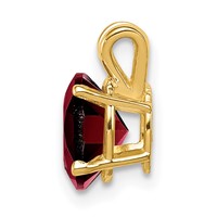 14K Yellow Gold 8x 6mm Oval Garnet Pendant view 2