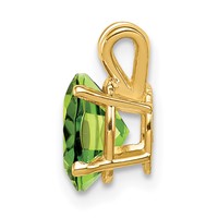 14K Yellow Gold 8x6mm Oval Peridot Pendant view 2