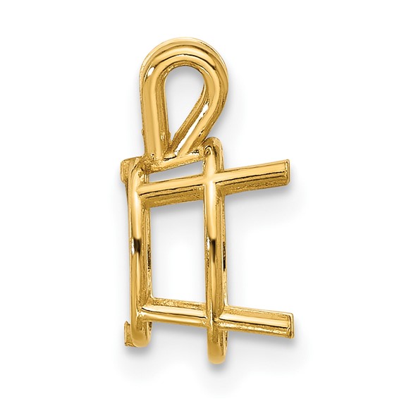 14k 9x7mm Oval Stone Pendant Mounting