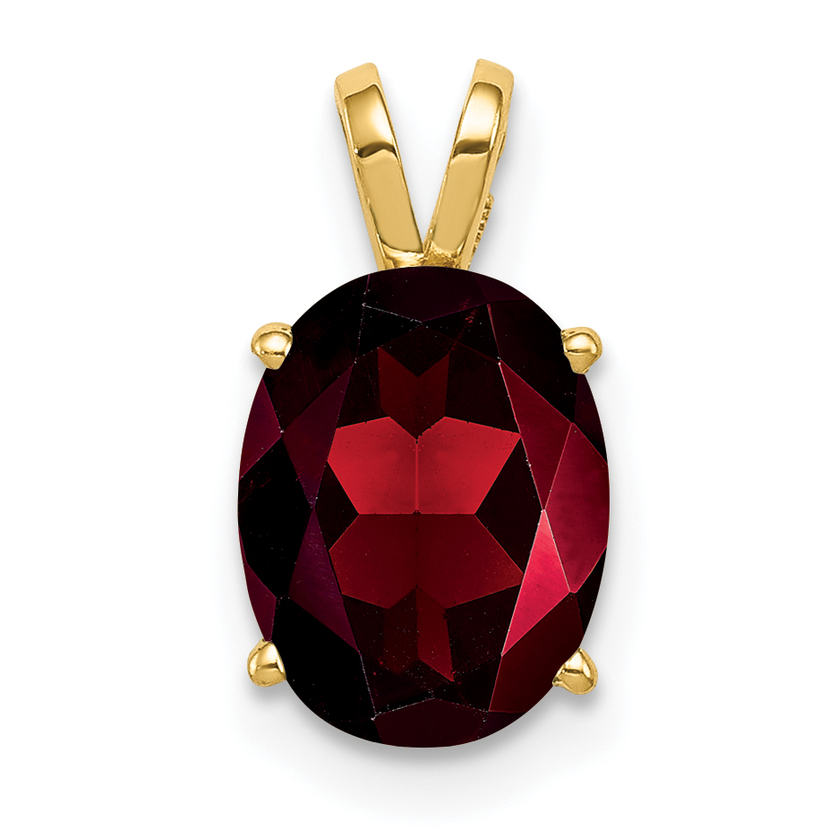 14k 9x7mm Oval Garnet pendant (XP424GA)