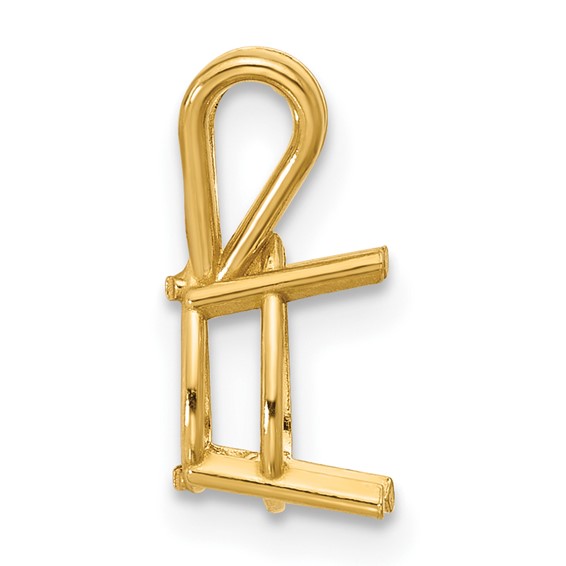 14k 8x5mm Pear Stone Pendant Mounting