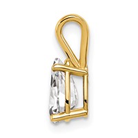 14K 8x5mm Pear Cubic Zirconia Pendant view 2