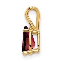 14K Yellow Gold 8x 5mm Pear Garnet Pendant view 2