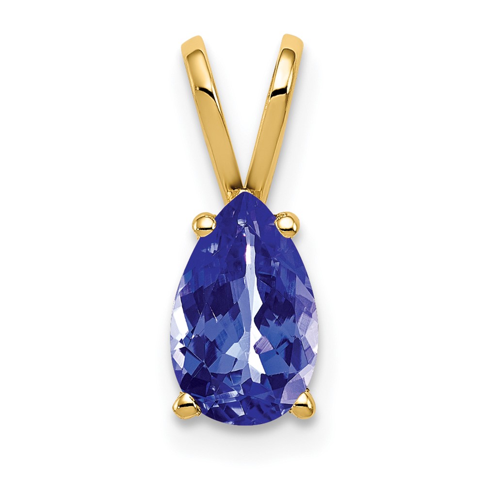 14K 8x5mm Pear Tanzanite Pendant