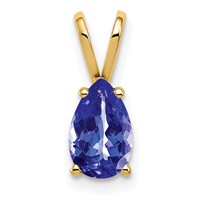 14K 8x5mm Pear Tanzanite Pendant view 1