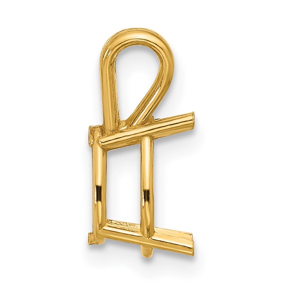 14k 9x6mm Pear Stone Pendant Mounting