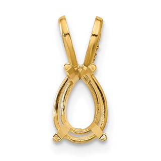 14k 9x6mm Pear Stone Pendant Mounting