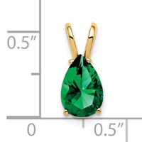 14K Yellow Gold 9x6mm Pear Mount St. Helens Pendant view 2