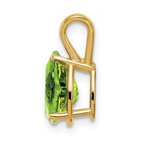 14K Yellow Gold 9x6mm Pear Peridot Pendant view 2