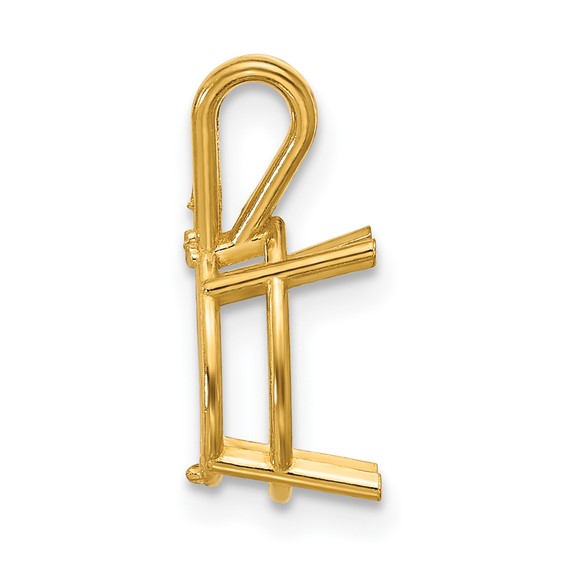 14k 10x7mm Pear Stone Pendant Mounting