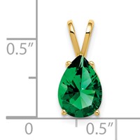 14K 10x7mm Pear Mount St. Helens Pendant view 2