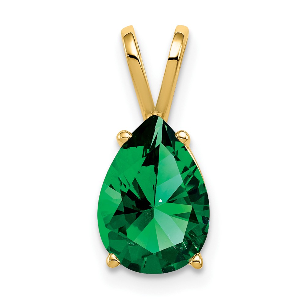 14K 10x7mm Pear Mount St. Helens Pendant