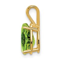 14K Yellow Gold 10x7mm Pear Peridot Pendant view 2