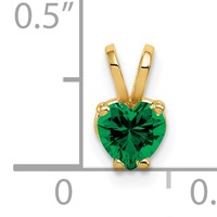 14K 5mm Yellow Gold Heart Mount St. Helens Pendant view 2