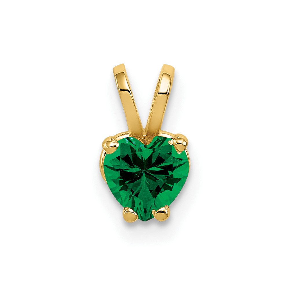 14K 5mm Yellow Gold Heart Mount St. Helens Pendant