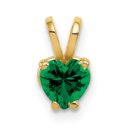 14K 5mm Yellow Gold Heart Mount St. Helens Pendant