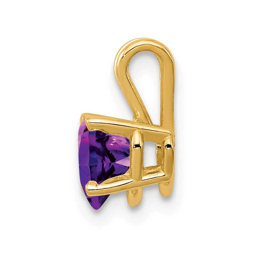 14k 6mm Heart Amethyst pendant (XP429AM)