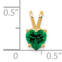 14K 6mm Yellow Gold Heart Mount St. Helens Pendant view 2