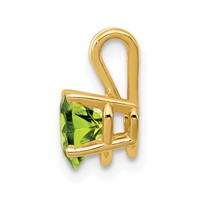 14K 6mm Yellow Gold Heart Peridot Pendant view 2