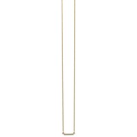 14K Yellow Gold Polished 1/20 Carat AA Diamond Tiny Bar Without Chain view 2