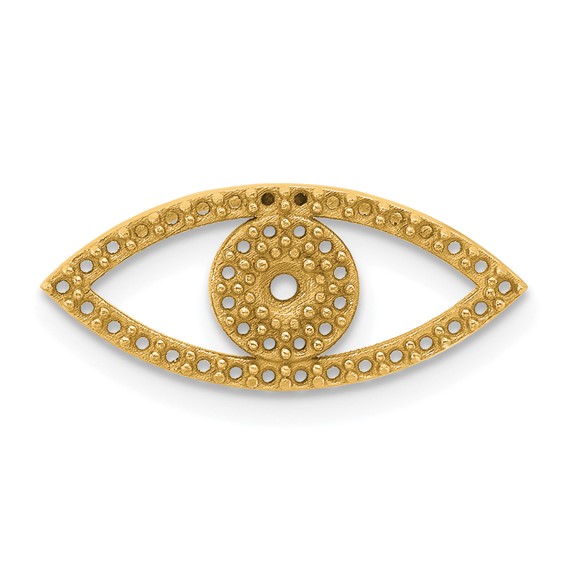 14k Small Evil Eye Chain Slide Mounting
