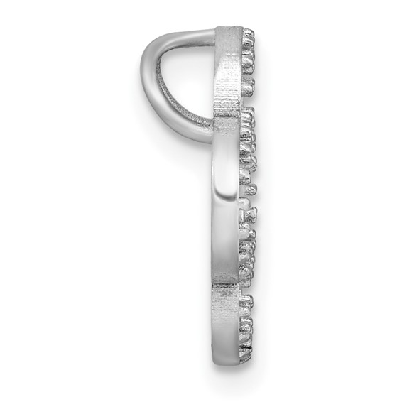 14k White Gold Holds 36-1.1mm Stones Small Quatrefoil Design Pendant Mounting