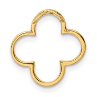 14K Small Quatrefoil Design Chain Slide view 4