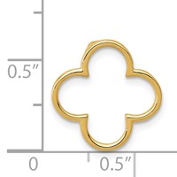 14K Small Quatrefoil Design Chain Slide view 3