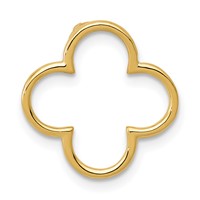 14K Small Quatrefoil Design Chain Slide view 1